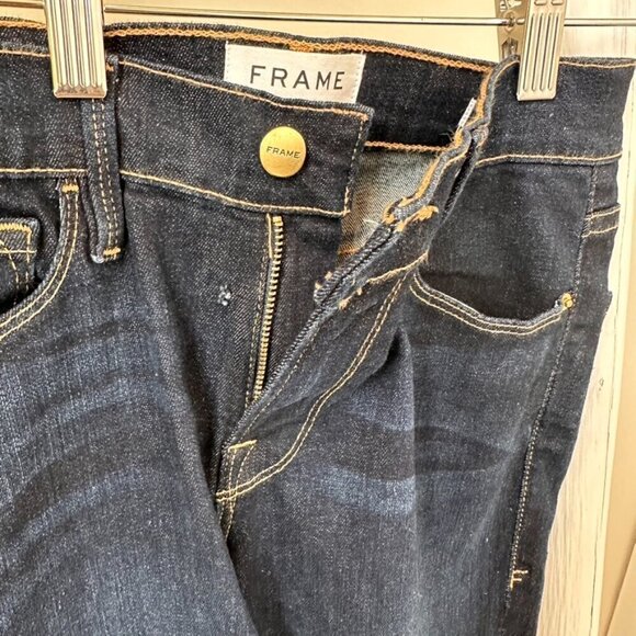 Frame Le Skinny de Jeanne Ankle Dark Skinny Jeans SZ 26 - Picture 11 of 12